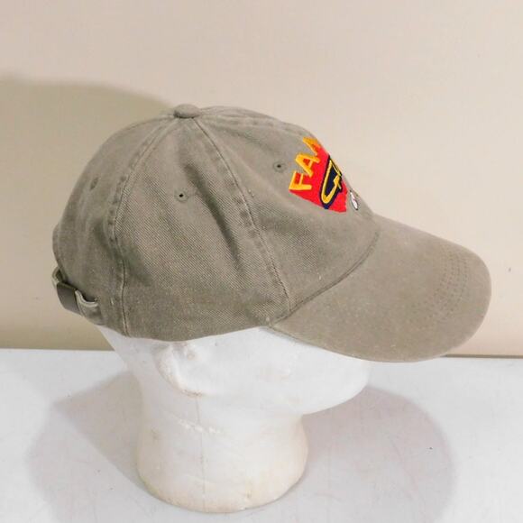 Vintage 90s Fan Guides Magazine Strapback Hat Cap Tan Embroidered Sports - Picture 3 of 7